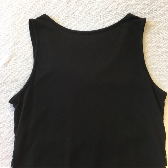 Coldwater Creek Tiered Ruffle Tank Black sz Small - Picture 7 of 8